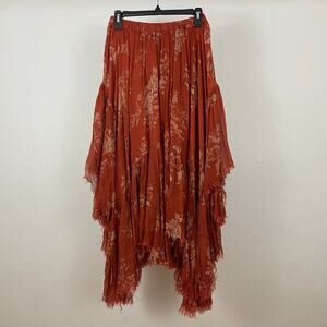 FP One - Free People Clover Printed Skirt - Rust Combo - Size XS?